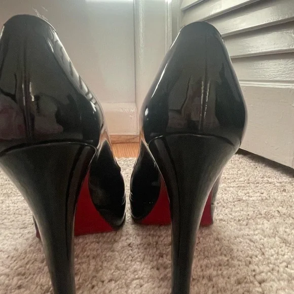 Christian Louboutin Black Patent Leather Heels - Picture 4 of 13
